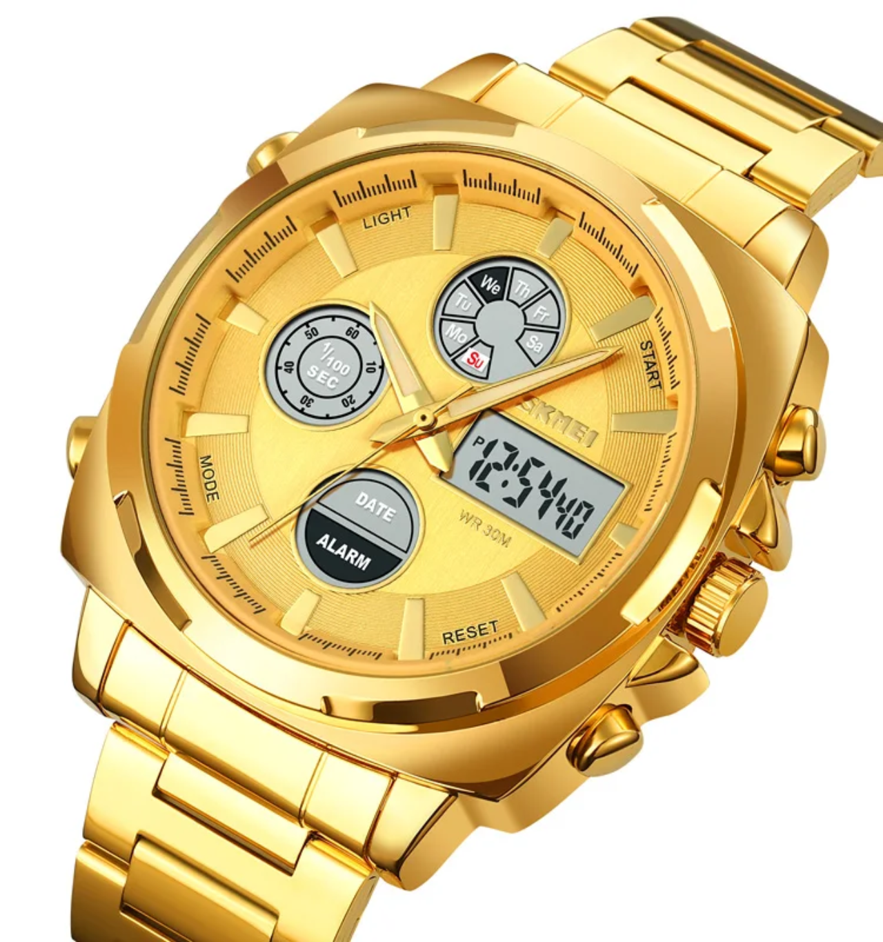 Montre Homme SKMEI Quartz & Digitale - Élégance en Acier Inoxydable