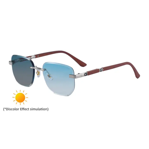 Lunettes Photochromiques  UV400 ZX-3165 Couleur bois pour homme et femme