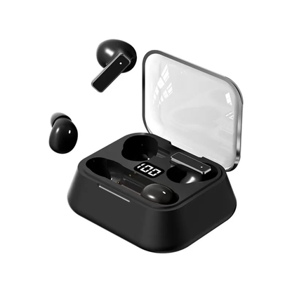 Écouteurs sans fil 2-en-1 pour couple Y42, oreillettes de sport avec affichage LED de la batterie et suppression du bruit ENC