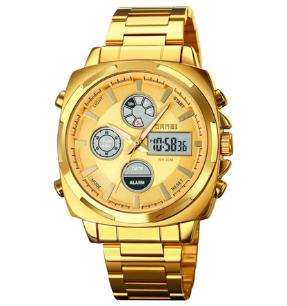Montre Homme SKMEI Quartz & Digitale - Élégance en Acier Inoxydable