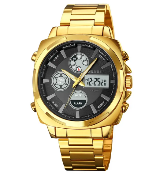 Montre Homme SKMEI Quartz & Digitale - Élégance en Acier Inoxydable
