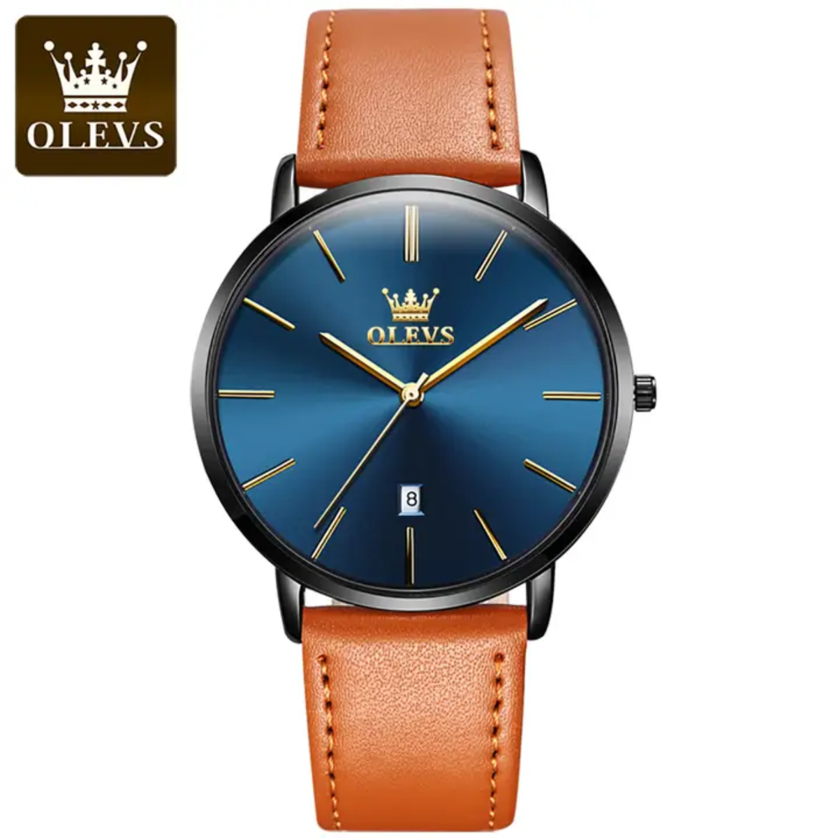 Montre OLEVS 5869 Élégance Classique - Cadran Minimaliste et Bracelet en Cuir