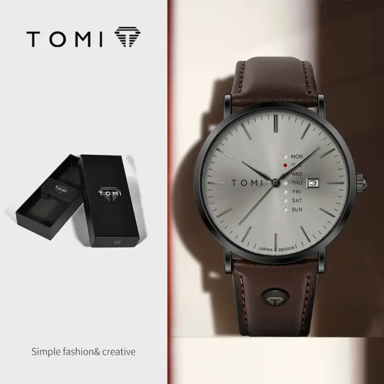 Montre TOMI – Élégance & Simplicité au Quotidien
