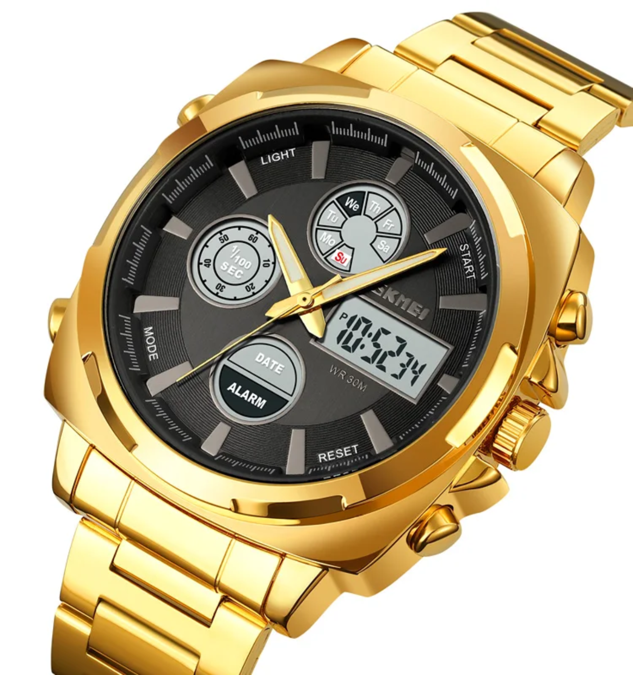 Montre Homme SKMEI Quartz & Digitale - Élégance en Acier Inoxydable