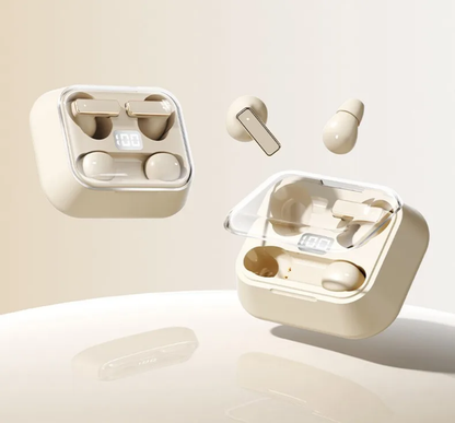 Écouteurs sans fil 2-en-1 pour couple Y42, oreillettes de sport avec affichage LED de la batterie et suppression du bruit ENC