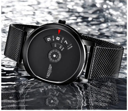 Montre LUXE LANGLISHI 606 Design Futuriste à Affichage Rotatif