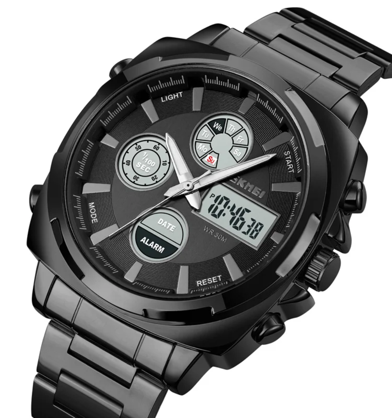 Montre Homme SKMEI Quartz & Digitale - Élégance en Acier Inoxydable