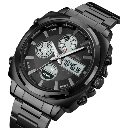 Montre Homme SKMEI Quartz & Digitale - Élégance en Acier Inoxydable