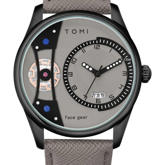Montre TOMI "Face Gear"  L'Art de la Mécanique & Design Créatif, pour homme