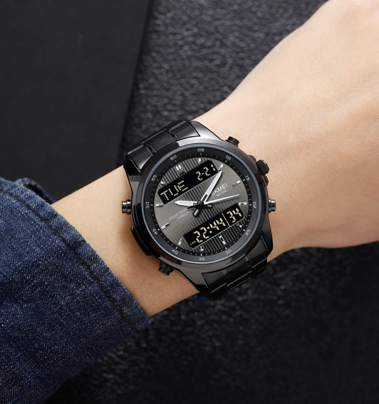 Montre Homme SKMEI à Double Affichage - Élégance et Performance Combinées